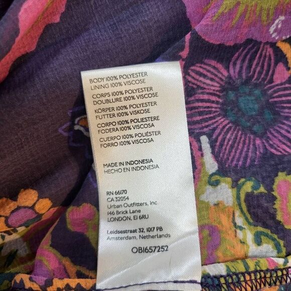 Free People Ladies Ibiza Nights Mini Dress in Purple/ Plum Combo, Size s - Picture 9 of 9